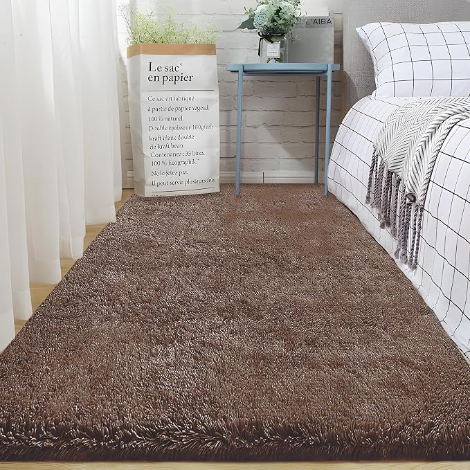 2x6 Runner Rug for Bedroom: Fluffy Shag Soft Washable Rugs Small Fuzzy Plush - Image 5