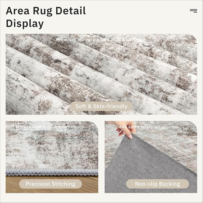 Runner Rug 2x8 Washable Non-Slip Hallway Runner Rugs - Image 6