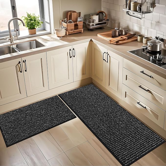 BEQHAUSE Kitchen Rugs and Mats 2PCS, Non-Slip Kitchen Mats - Image 8