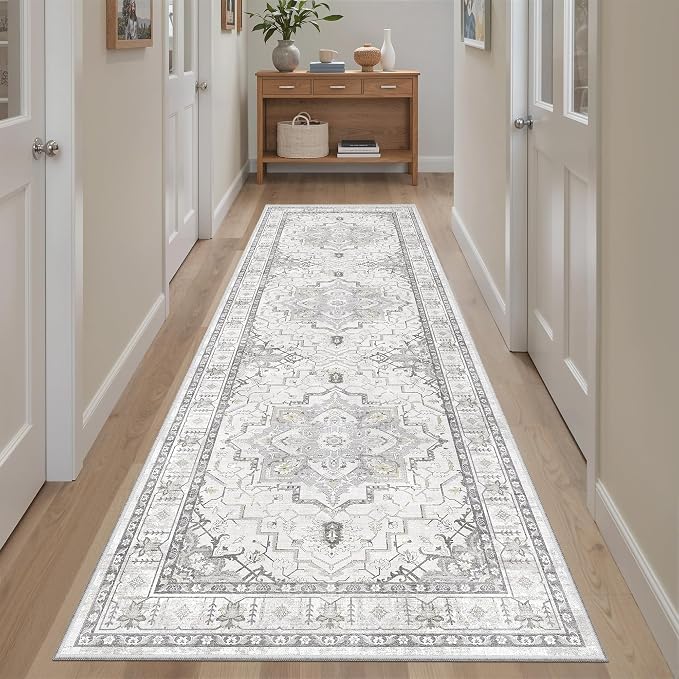 Madane Runner Rug 2'6''x8' Kitchen Runner, Hallway Runner Printed Vintage Rug - Image 2