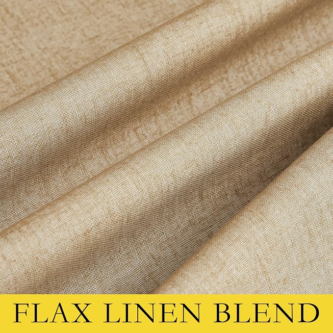 NICETOWN 100% Absolutely Blackout Linen Curtains - Image 8