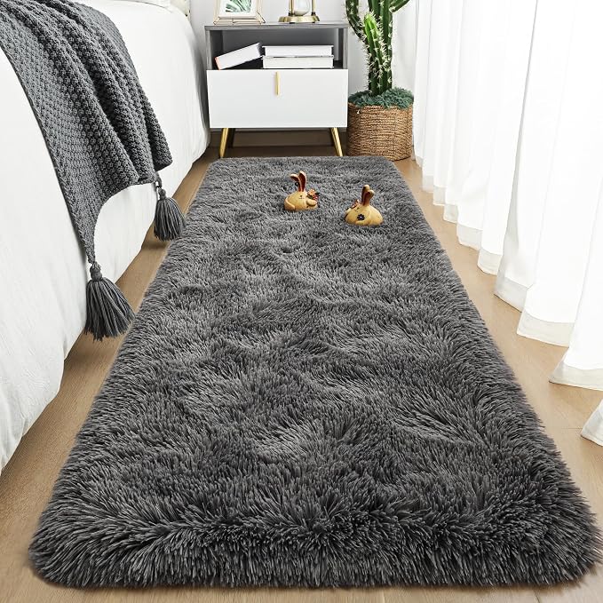 Tepook Fluffy Runner Rugs for Bedroom Aesthetic 2x6 Feet, Shag Soft Bedside Rug - Image 7