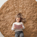 OLANLY Khaki Round Rugs for Bedroom by OLANLY