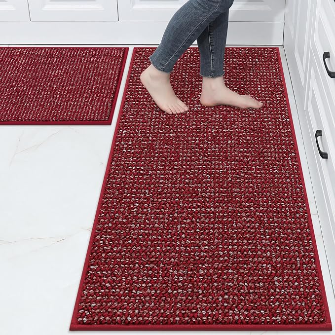 BEQHAUSE Kitchen Rugs and Mats 2PCS, Non-Slip Kitchen Mats by BEQHAUSE