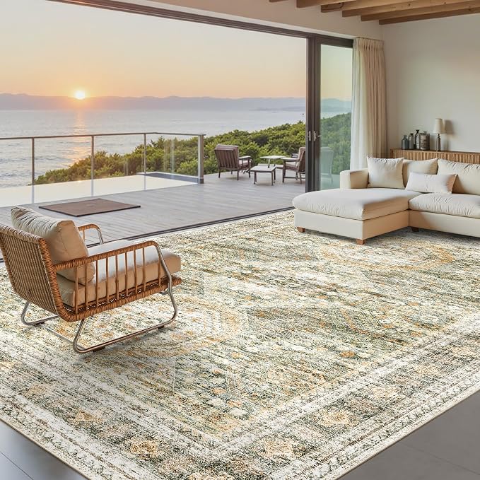 Soalmost Washable Area Rug 8x10, Large Soft Rugs by Soalmost