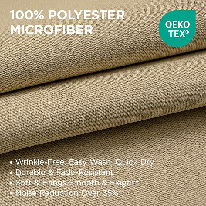 Joydeco Blackout Curtains 95 Inches Long 1 Panel, Thermal Insulated Long - Image 2