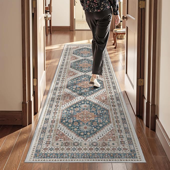 Runner Rug 2x8 Runners for Hallways Non Slip Washable, Vintage Hallway Runner - Image 4