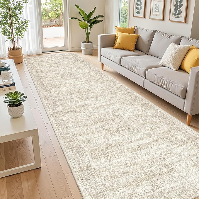 Washable Runner Rug 2.5x12, Non-Slip Long Bathroom Rugs Runner by Restydon