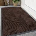 Smiry Front Door Mat Outside Entrance, Heavy Duty Sturdy Natural Rubber Doormat by Smiry