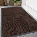 Smiry Front Door Mat Outside Entrance, Heavy Duty Sturdy Natural Rubber Doormat by Smiry