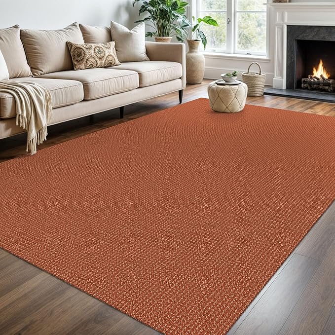 KOZYFLY Washable Area Rug 6x9 ft Rubber Backed Non Slip Rugs by KOZYFLY