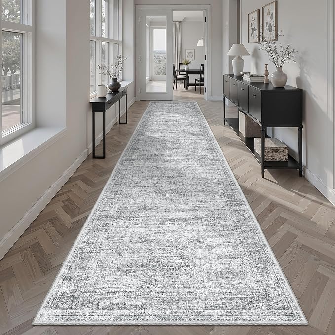 Runner Rug 2'6" x 12' Washable Non-Slip Runner Rugs by Soalmost