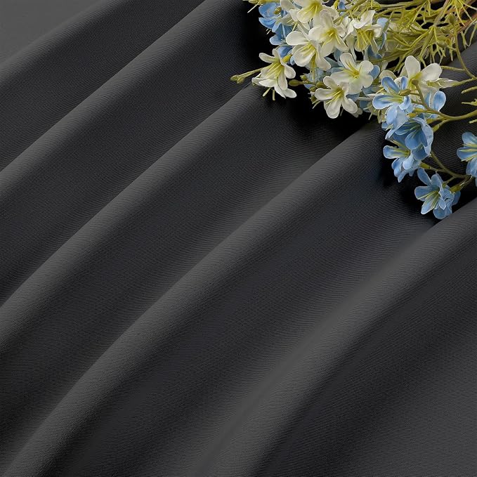 CUCRAF Dark Grey Blackout Curtains 72 inch Length 2 Panels Set, Rod Pocket Room - Image 7