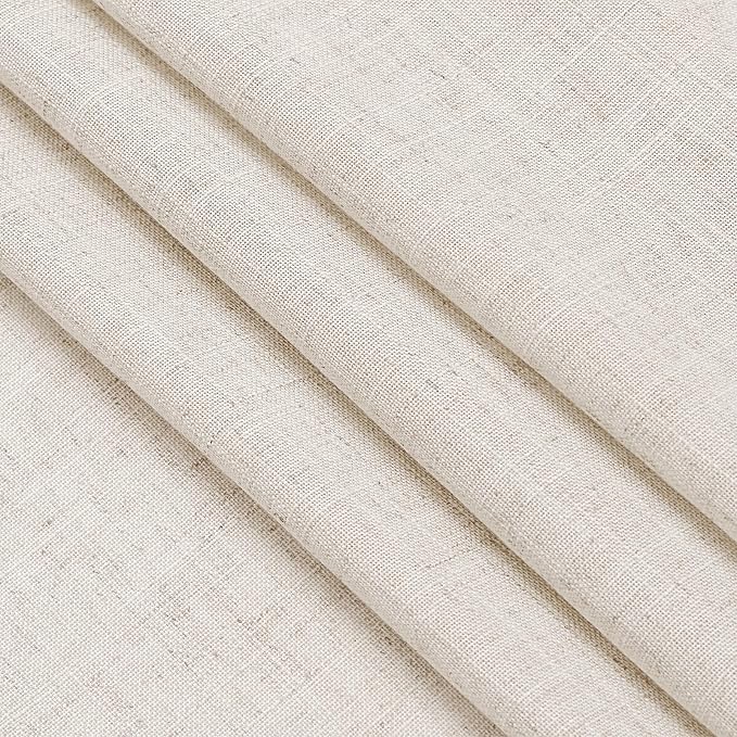 Beige Kitchen Cafe Curtains 45 Inch Length 2 Panel Set Back Tab Pocket Semi - Image 6