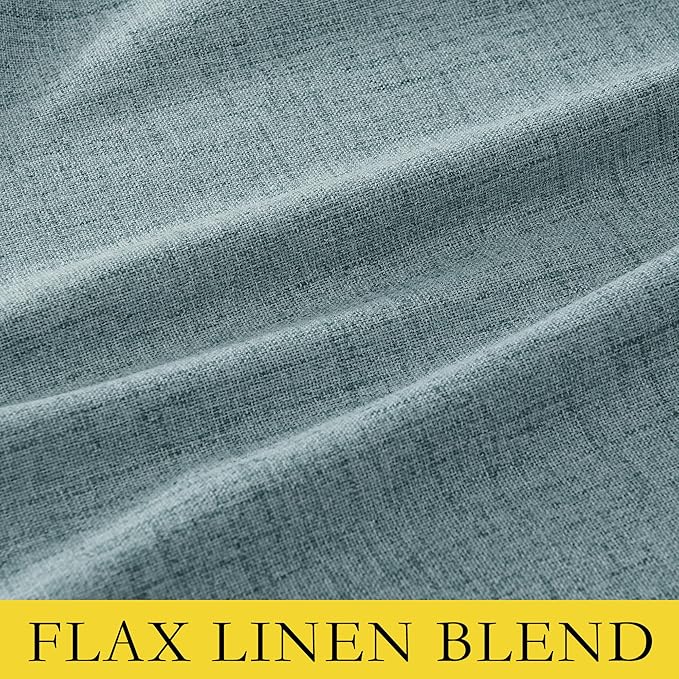 NICETOWN 100% Absolutely Blackout Linen Curtains - Image 8