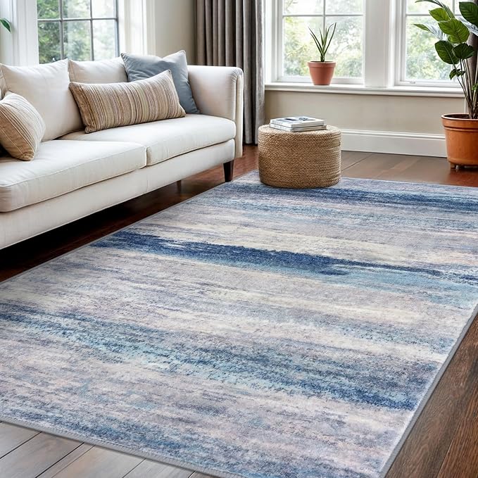KOZYFLY 4x6 Area Rug Modern Abstract Washable Large Rugs - Image 7