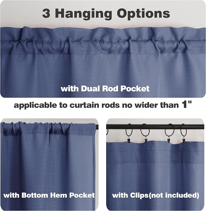 Chyhomenyc Blue Short Curtain Valance - Image 5