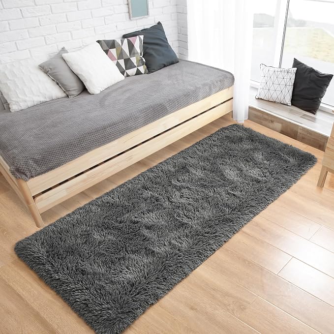 Tepook Fluffy Runner Rugs for Bedroom Aesthetic 2x6 Feet, Shag Soft Bedside Rug - Image 8