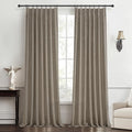 Dark Flax Semi Sheer Living Room 100 Inches Curtains 2 Panels Set, Luxury by PleatedDrapes