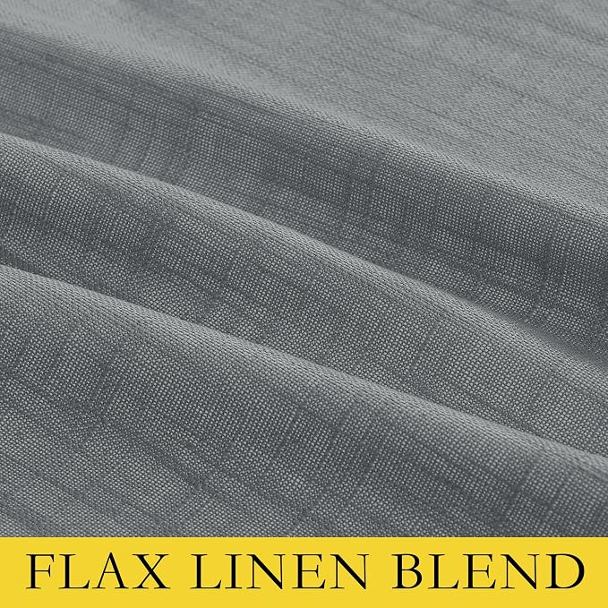 NICETOWN 100% Absolutely Blackout Linen Curtains - Image 7