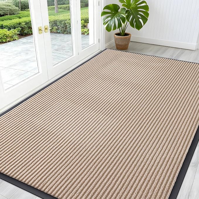 OLANLY Front Door Mat Indoor Outdoor Entrance, Waterproof Heavy Duty Doormat by OLANLY