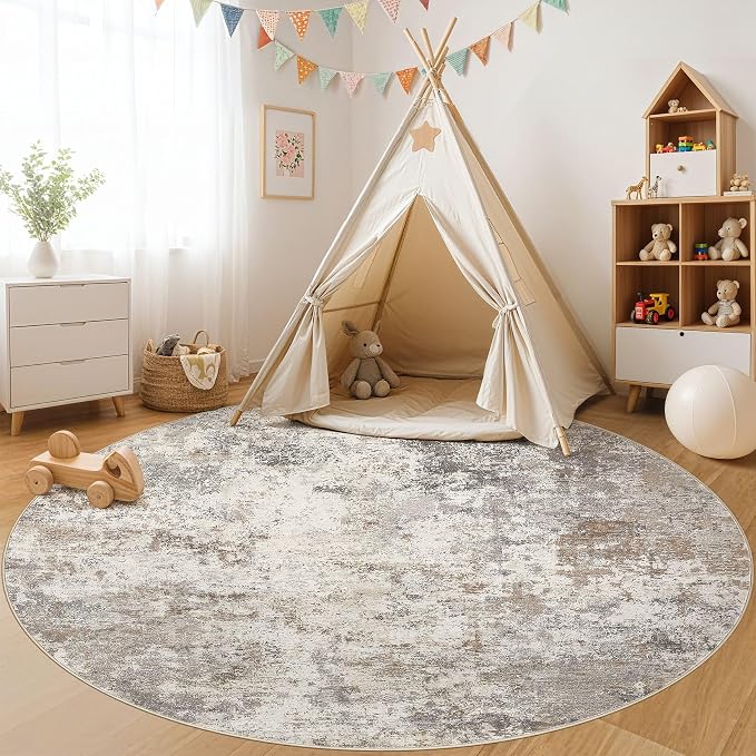 UERMEI 8ft Round Area Rug Living Room Rugs - Image 8