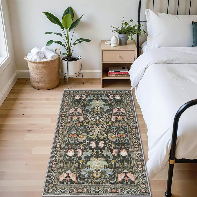3x5 Living Room Area Rugs: Vintage Washable Non-Slip Rug - Image 6
