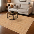 Hausattire Hand Woven Jute Braided Rug, Reversible Boho Entry Area Rugs by Hausattire