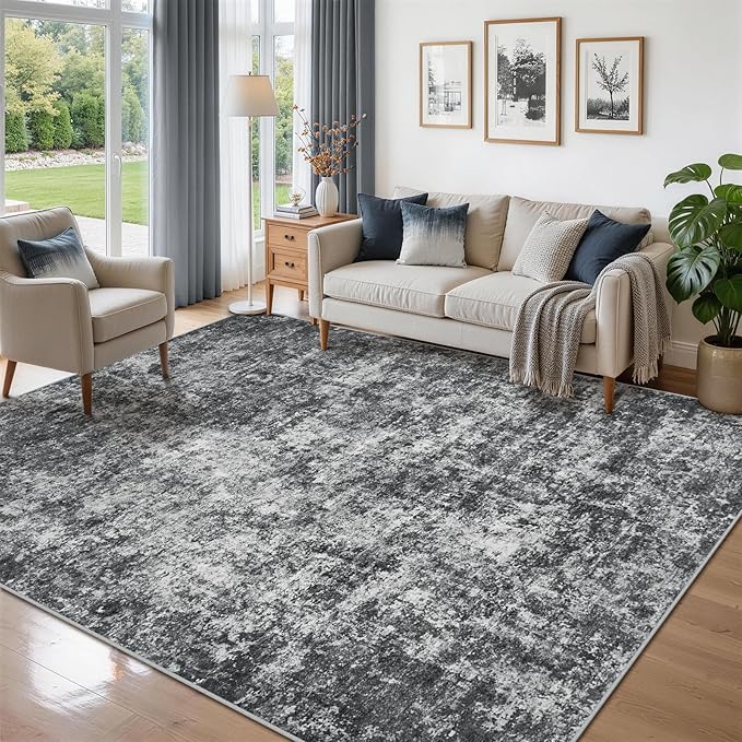 5x7 Area Rugs for Living Room Rug Washable: Abstract Rug for Dining Room by Aelenmu