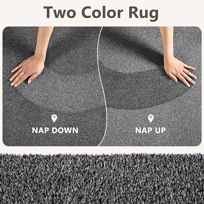 2x10 Black/White Runner Rug Washable Non-Slip - Image 9