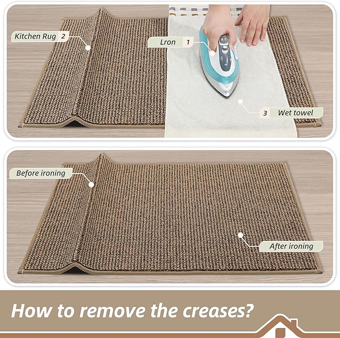 BEQHAUSE Kitchen Rugs and Mats 2PCS, Non-Slip Kitchen Mats - Image 9