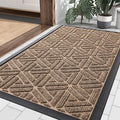 Smiry Front Door Mat Outside Entrance, Heavy Duty Sturdy Natural Rubber Doormat by Smiry