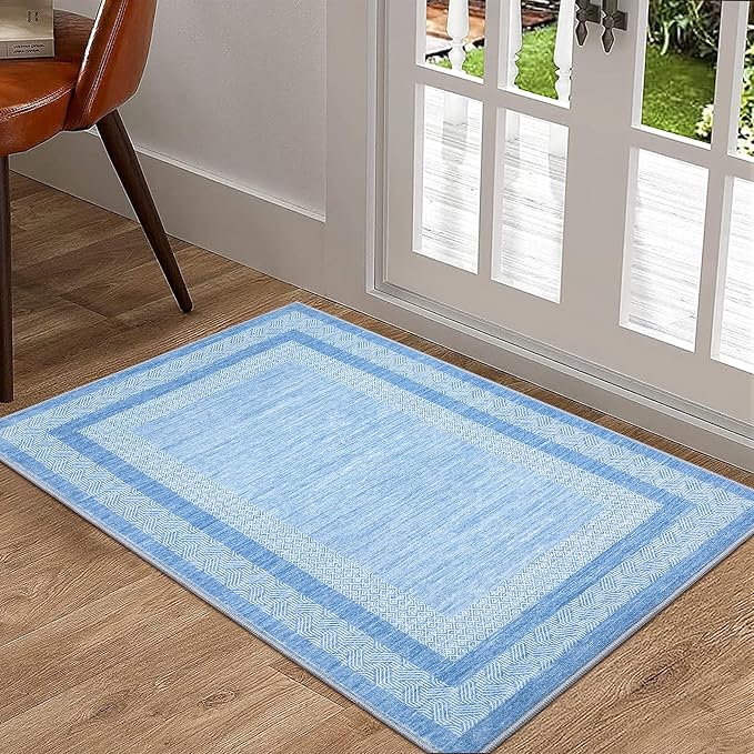 GarveeHome Modern Geometric Area Rug 2x3 Distressed Bordered Washable Non Slip - Image 8