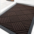 OLANLY Front Door Mat Outside Entrance 33x21, Heavy Duty Sturdy Natural Rubber by OLANLY