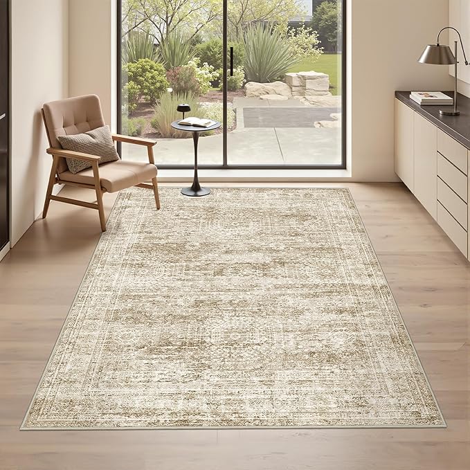 3x5 Washable Area Rug for Entryway, Soft Kitchen Rugs Non Slip for Dining Room by Restydon