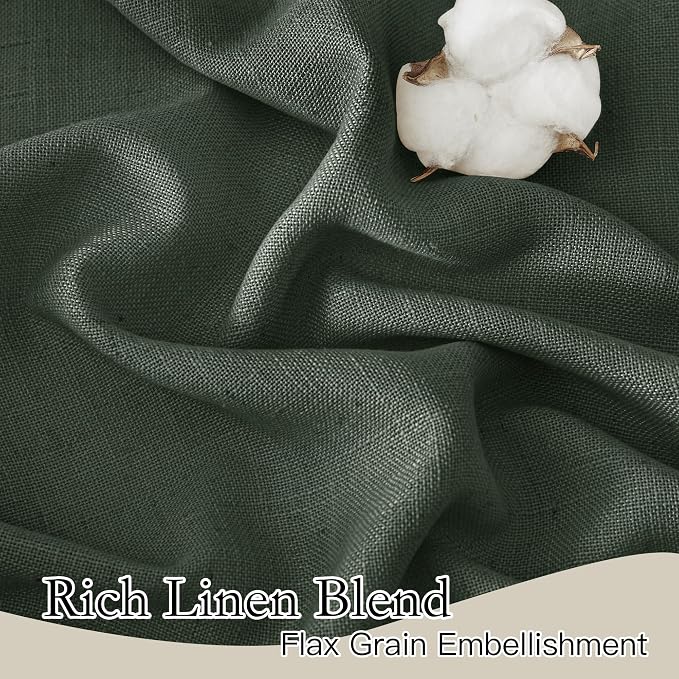 RYB HOME Semi Sheer Curtains 90 inches Long, Light Filtering Privacy Natural - Image 3
