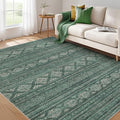 Nakagishi 6x9 Area Rugs Living Room: Washable Boho Large Neutral Soft Farmhouse by NakagishiAreaRug