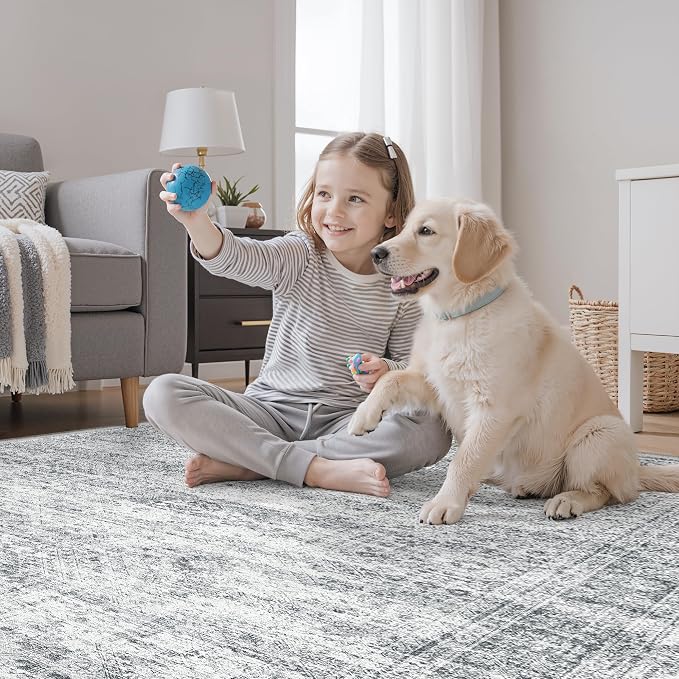 Soalmost 3x5 Rug, Small Area for Kitchen, Machine Washable Non-Slip Throw Rug - Image 3