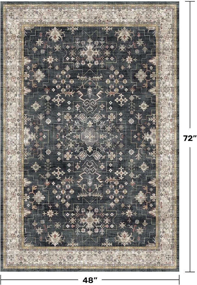 Boho Washable 4x6 Entryway Rug - Image 2