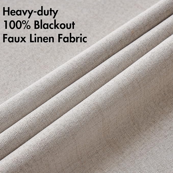 MIULEE 100% Blackout Polyester Textured Curtains - Image 5