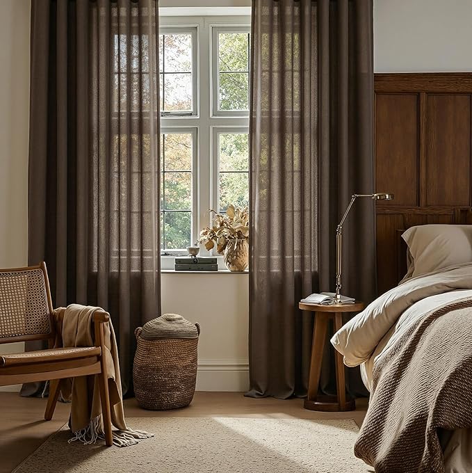 MYSKY HOME Dark Brown Curtains 96 Inches Long - Image 8