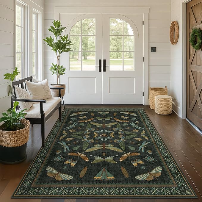 Hazo Haus Black and Green Rug 5x8 - Image 6