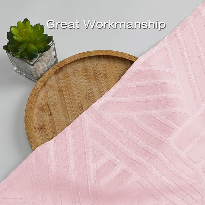 Simplebrand Blush Sheer Curtains 72 Inch Length 2 Panels - Image 6