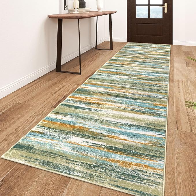 Lansny Modern Abstract Runner Rug 3x10 by lansny