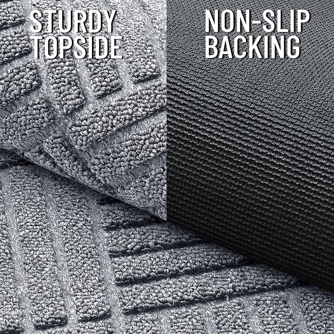 OLANLY Front Door Mat Outside Entrance 33x21, Heavy Duty Sturdy Natural Rubber - Image 3