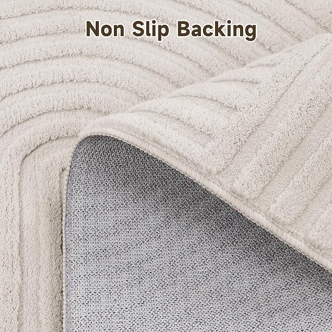 Pauwer 4ft Area Rugs for Living Room, Modern Non Slip Washable Rug, Soft Fluffy - Image 5