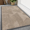 Smiry Front Door Mat Outside Entrance, Heavy Duty Sturdy Natural Rubber Doormat by Smiry