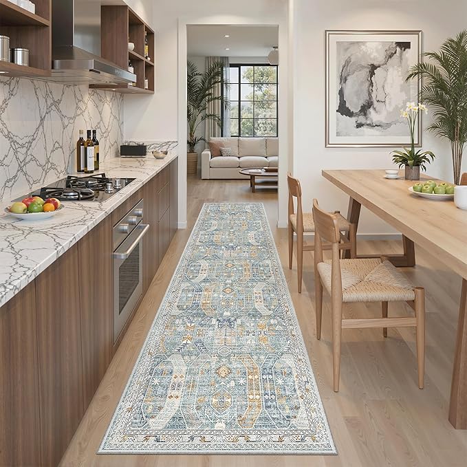 Madane Runner Rug 2x8, Washable Hallway Runner Rugs, Non-Slip Low-Pile Soft - Image 2