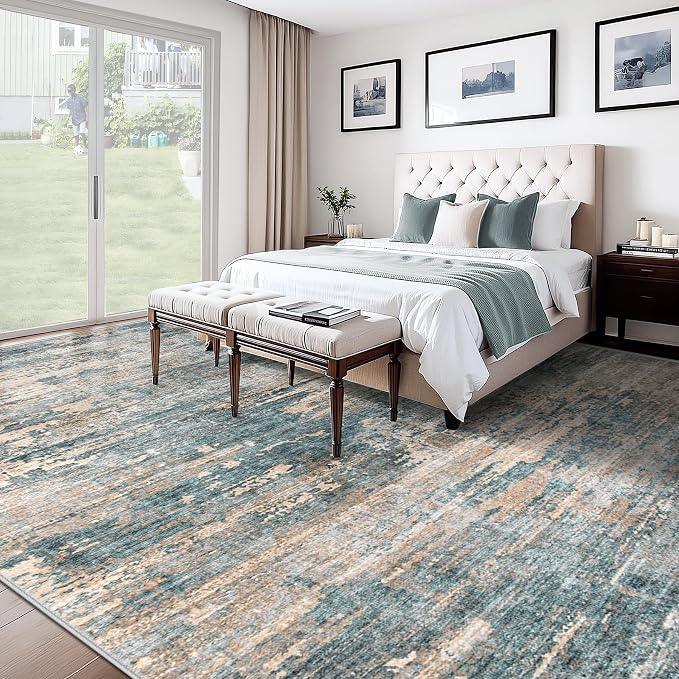 10x14 Area Rugs for Living Room, Washable Modern Abstract Large Area Rug - Image 4