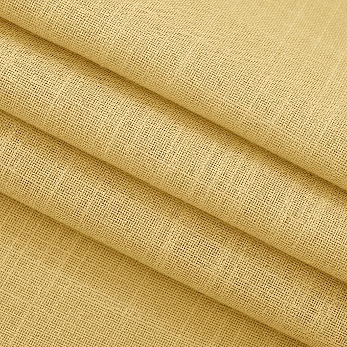 Gold Curtains for Living Room Back Tab Modern Farmhouse Semi Sheer Curtains 102 - Image 6